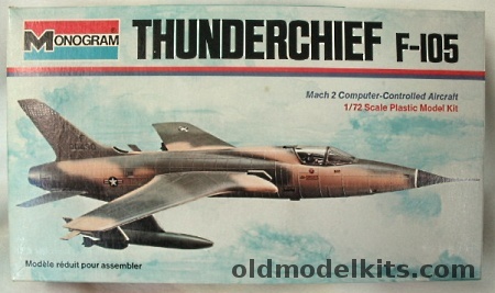 Monogram 1/72 F-105D Thunderchief - White Box Issue, 6808 plastic model kit